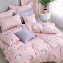 奇幻獨角獸-粉 枕頭套床包組 ●經典精梳棉系列