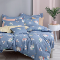 奇幻獨角獸-藍 枕頭套床包組 ●經典精梳棉系列